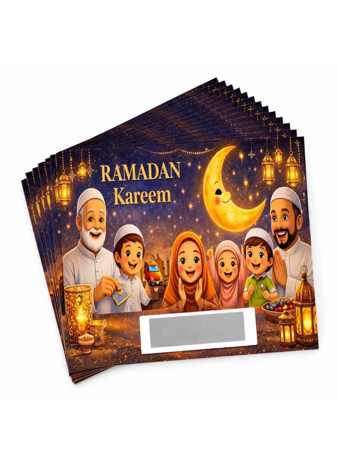JOLLITY LLC Ramadan Kareem 15 pcs Scratch & Win Cards for Family Gathering – Surprise Game | Fun Ramadan Party Game for Kids & Adults | Toy & Ramadan Gift Prizes - Image 1
